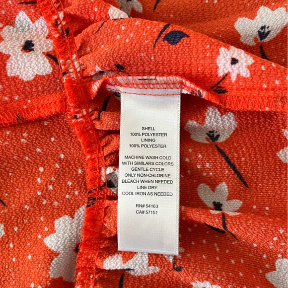 Eliza J v-neck floral long sleeve fit and flare tiered dress - Picture 6 of 8